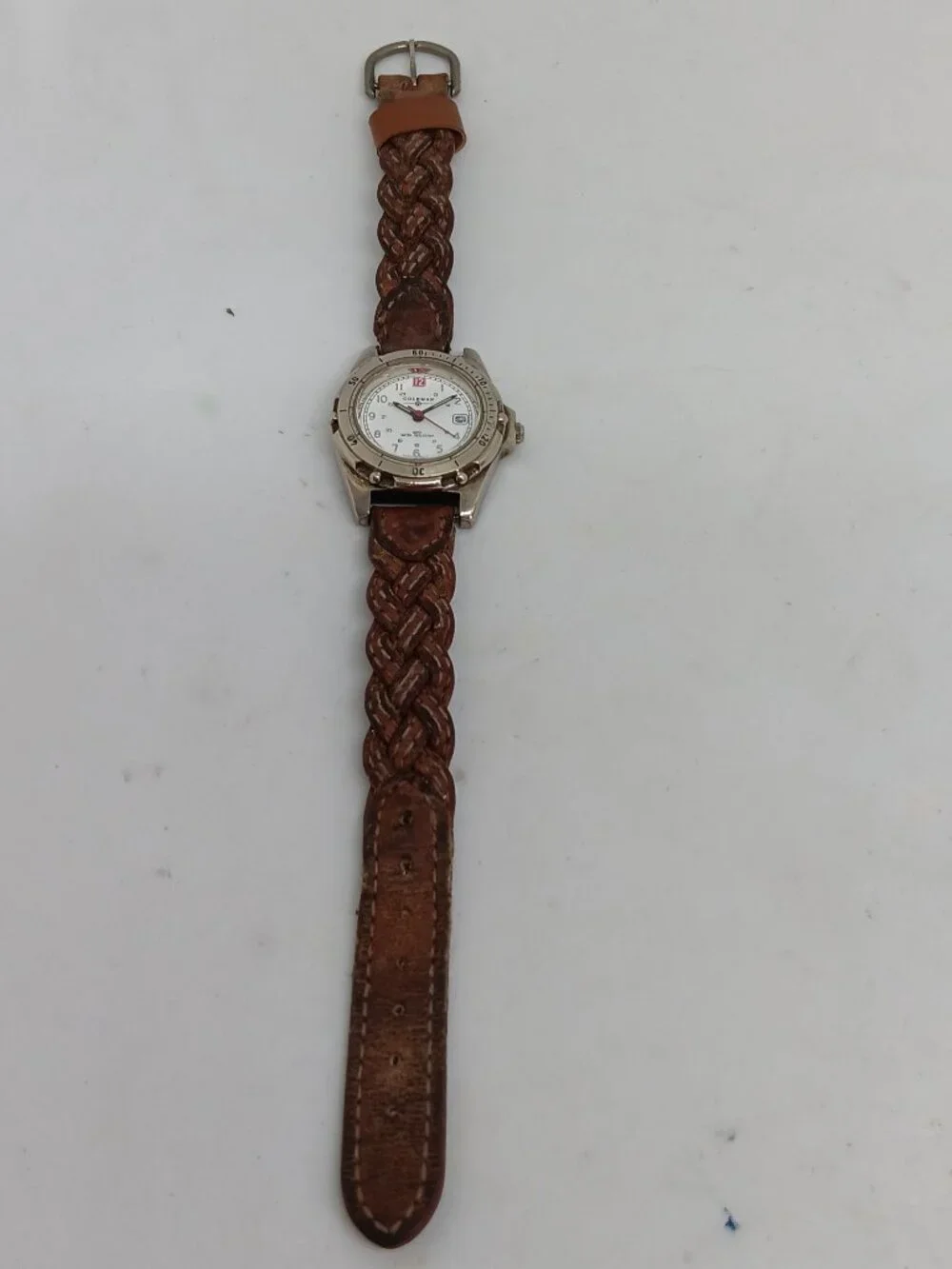 Coleman 40-014 Women's 29mm White Dial Silver Tone Date Watch NEW BATTERY